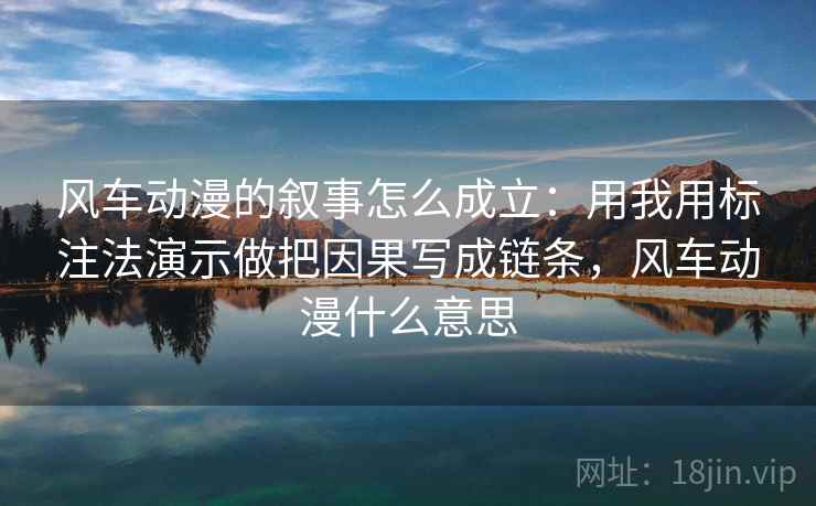风车动漫的叙事怎么成立：用我用标注法演示做把因果写成链条，风车动漫什么意思
