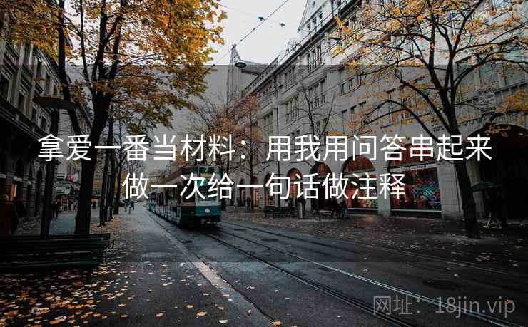 拿爱一番当材料：用我用问答串起来做一次给一句话做注释